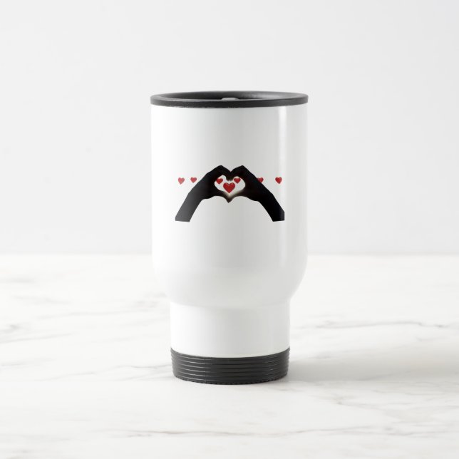 "With the heart in hand" Travel Mug (Center)