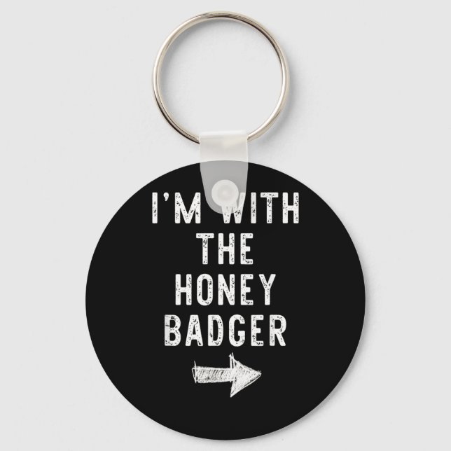 with The Honey Badger Funny Halloween Matching Key Ring (Front)