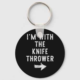 with The Knife Thrower Funny Halloween Couple Key Ring