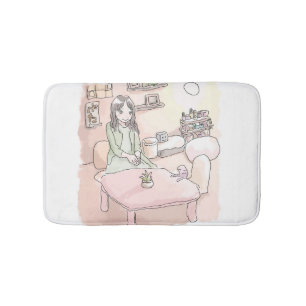 with the pale rooms of the rainbow, bath mat