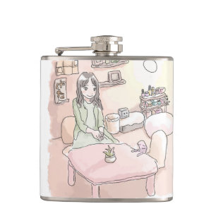 with the pale rooms of the rainbow, hip flask