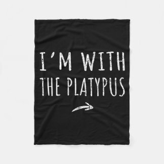 With The Platypus Matching Lazy Halloween Costume Fleece Blanket