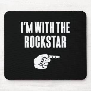 With The Rockstar Funny Halloween Couple Costume Mouse Mat