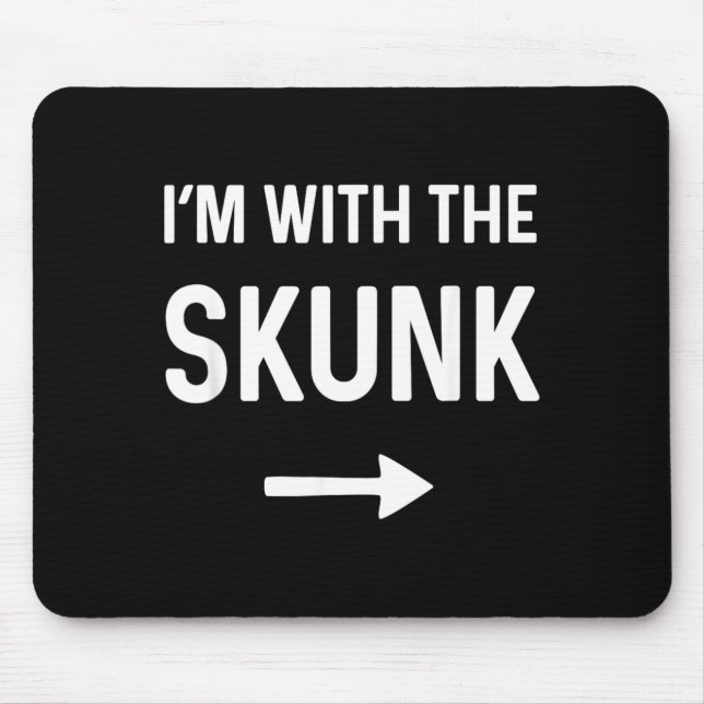 with The Skunk Funny Halloween Costume Mouse Mat (Front)