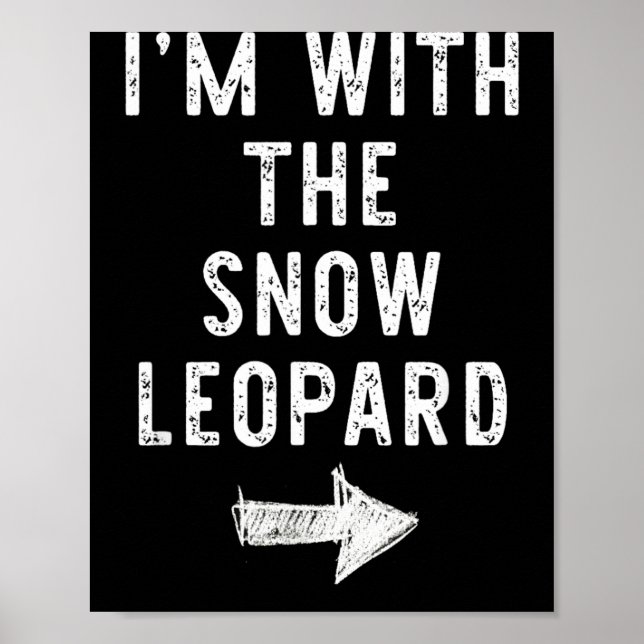 With The Snow Leopard Funny Halloween Couple Poster (Front)