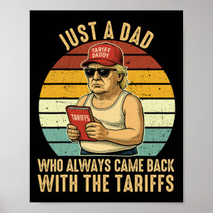 With The Tariff Funny Trump Father's Day Poster