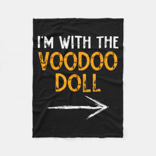 with The Voodoo Doll Halloween Matching Couple Fleece Blanket