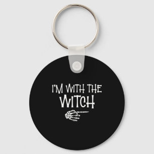 With the witch funny husband halloween costume key ring