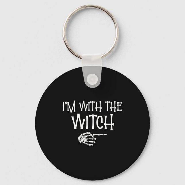 With the witch funny husband halloween costume key ring (Front)