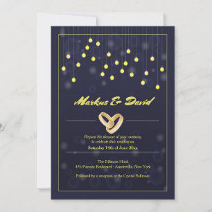 With This Ring Homosexual Wedding Invitation