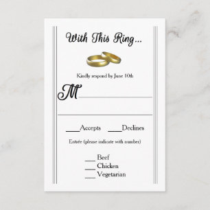 With this Ring... - RSVP Card