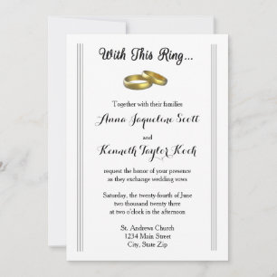 With this Ring... - Wedding Invitation