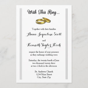 With this Ring... - Wedding Invitation