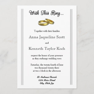 With this Ring... - Wedding Invitation