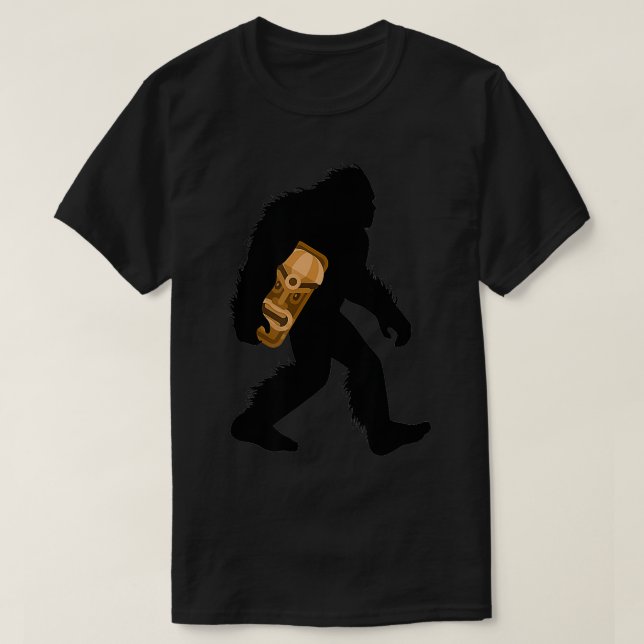 With Tiki Statue Island  T-Shirt (Design Front)