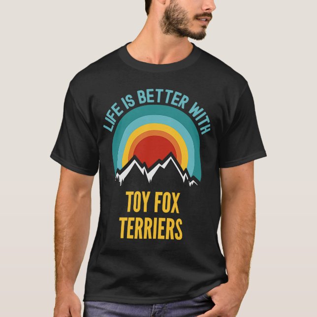 With Toy Fox Terrier Dog Owner T-Shirt (Front)