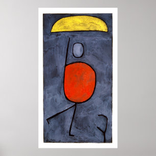 With umbrella  by Paul Klee Poster