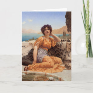 With Violets Wreathed and Robe of Saffron Hue Holiday Card