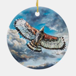 With Wings as Eagles - Ceramic Tree Decoration