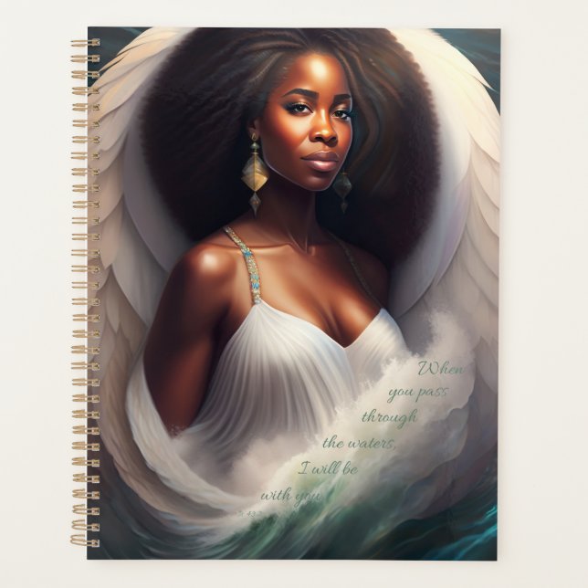 With You African American Angel Scripture Planner (Front)