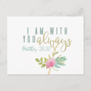 With You Always Verse Postcard