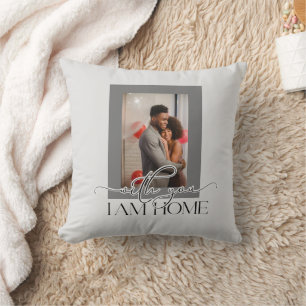 With You I am Home Family Photo Template  Cushion