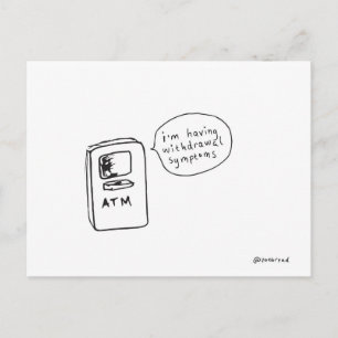 withdrawal symptoms postcard