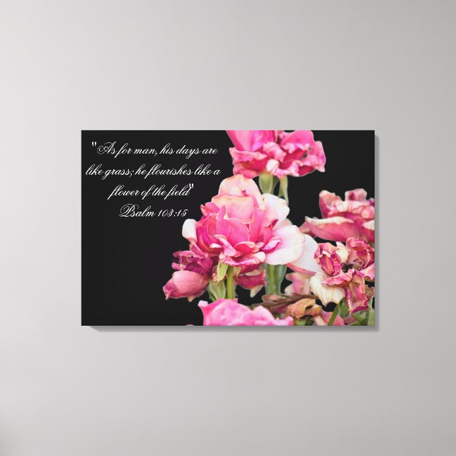 Withered Rose Verse Canvas Print (Front)