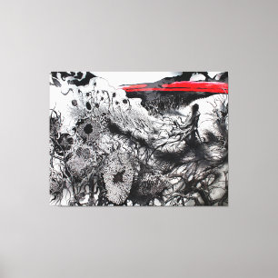 Withering Fields of the Crimson Dusk Canvas Print