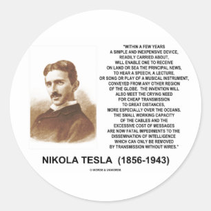 Within A Few Years Simple Inexpensive Device Classic Round Sticker