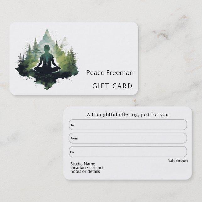 Within the Silence | Forest Meditation Business Card (Front/Back)