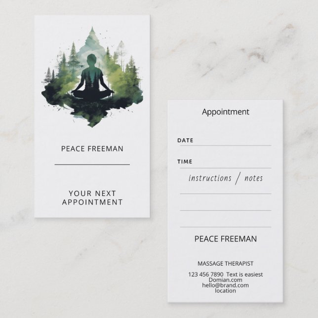 Within the Silence | Forest Meditation Business Card (Front/Back)