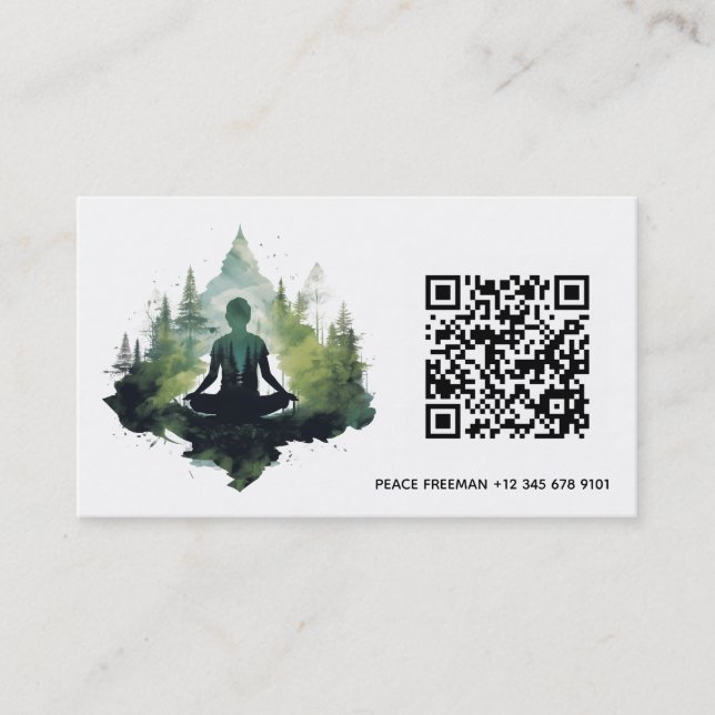 Within the Silence | Forest Meditation Business Card (Front)
