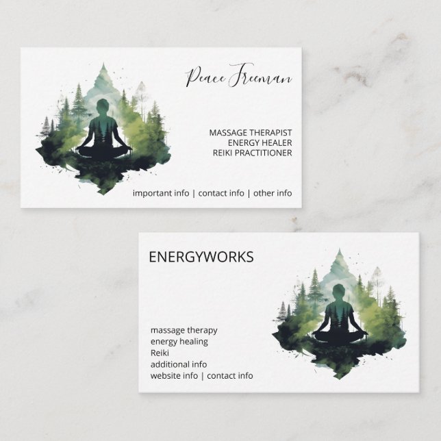 Within the Silence | Forest Meditation Business Card (Front/Back)