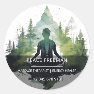 Within the Silence Forest Meditation Classic Round Sticker