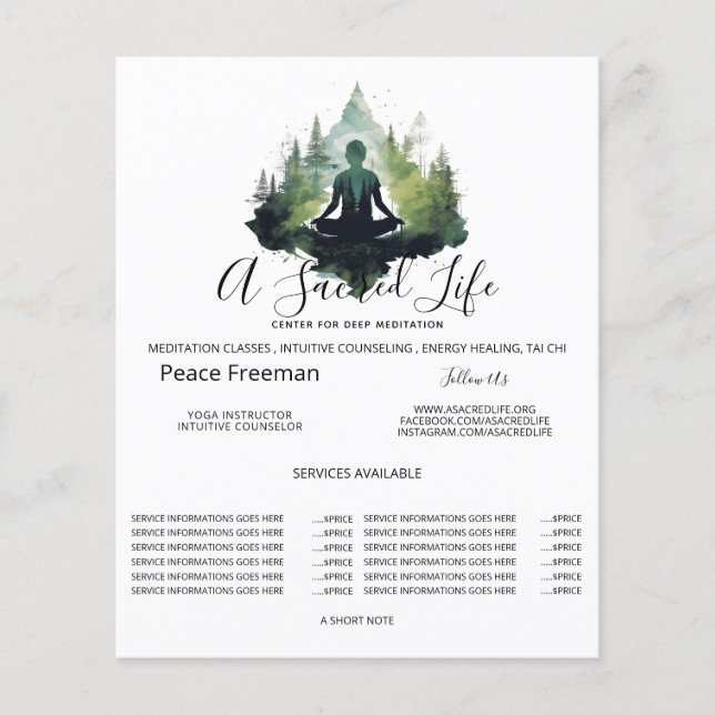 Within the Silence | Forest Meditation Flyer (Front)