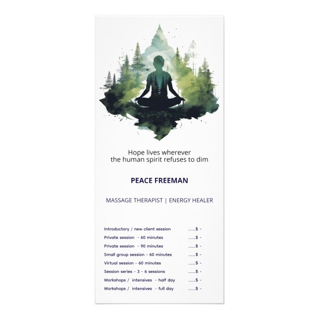 Within the Silence | Forest Meditation Rack Card (Front)