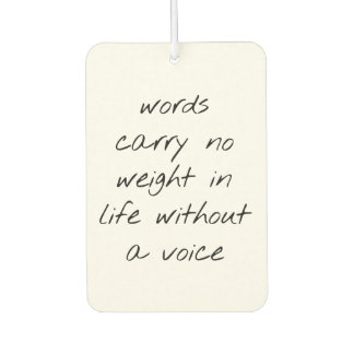 Without A Voice Air Freshener