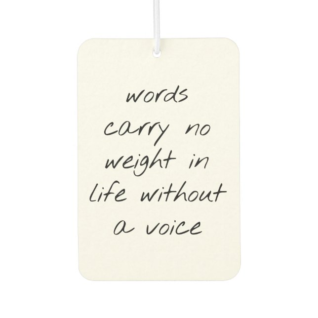 Without A Voice Air Freshener (Front)