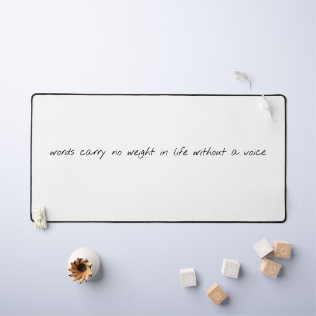 Without A Voice Desk Mat (Kids Table)