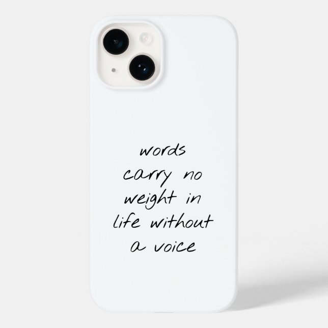 Without A Voice iPhone Case (Back)