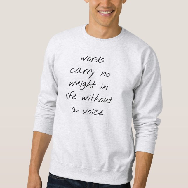 Without A Voice Men's Basic Sweatshirt (Front)