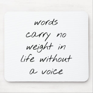 Without A Voice Mouse Pad