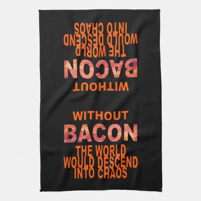 Without Bacon Tea Towel (Vertical)