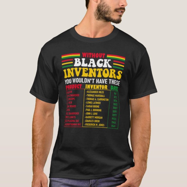 Without Black Inventors You Wouldn't Have These T-Shirt (Front)