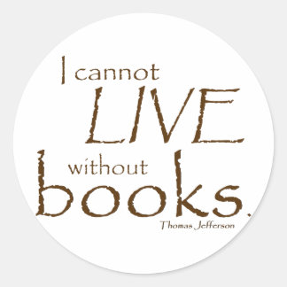Without Books Classic Round Sticker