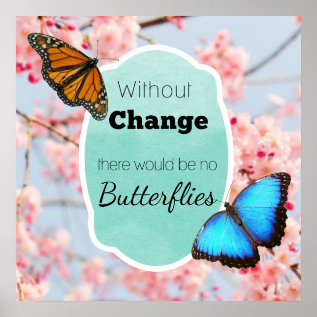 Without Change No Butterflies Cherry Blossoms Poster (Front)