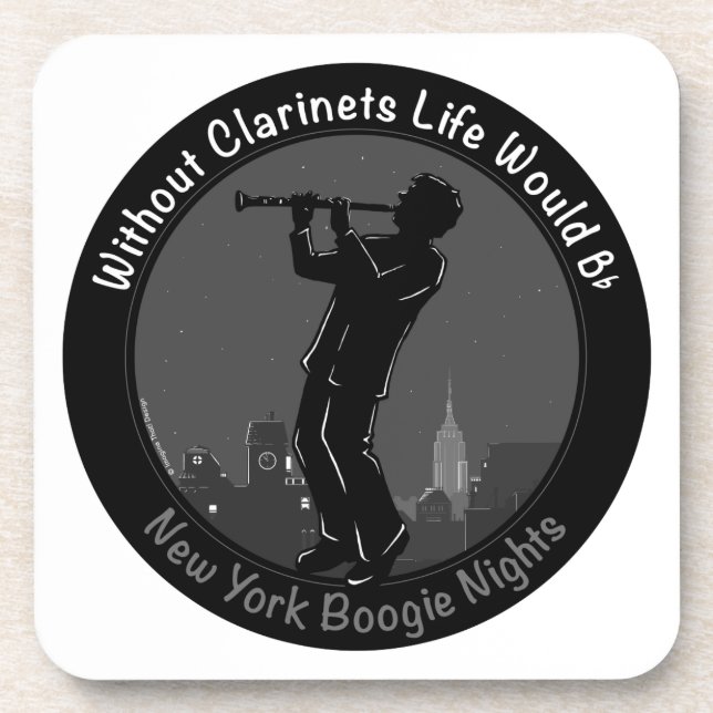 Without Clarinets Life Would B-Flat Coaster (Front)