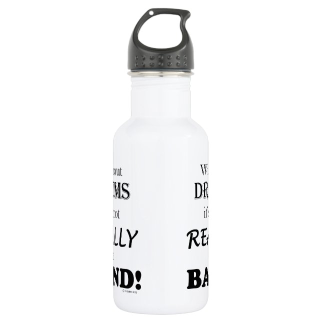 Without Drums - Band 532 Ml Water Bottle (Front)