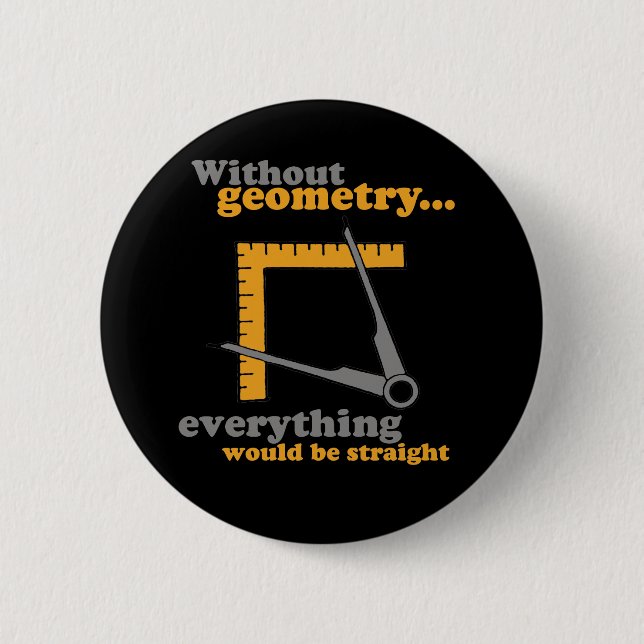WITHOUT GEOMETRY EVERYTHING WOULD BE STRAIGHT 6 CM ROUND BADGE (Front)